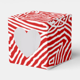 Rotes Scribbleprints-Muster Geschenkschachtel