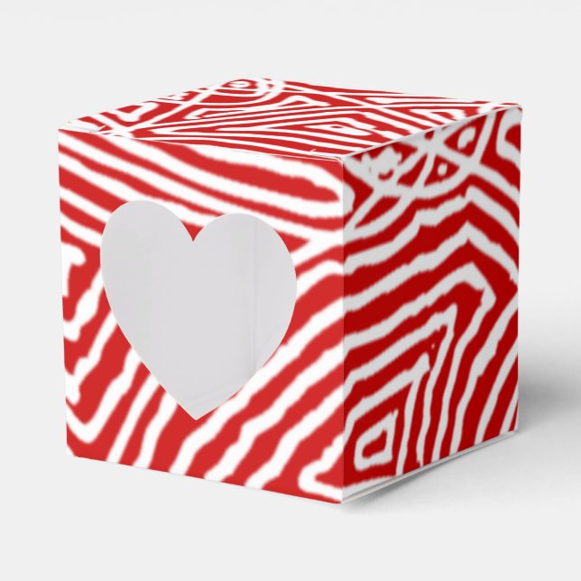 Rotes Scribbleprints-Muster Geschenkschachtel (Vorderseite)