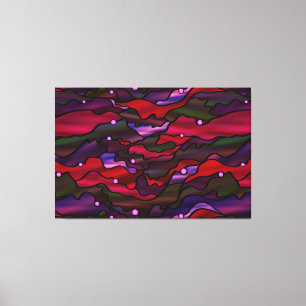 Rotes Seascape Bio festes Glas Abstrakt Leinwanddruck