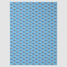 Rotes Segelboot Seidenpapier