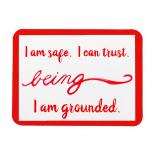 Rotes "Sein" Wurzelchakra-Bewusstseinsworte-Magnet Magnet