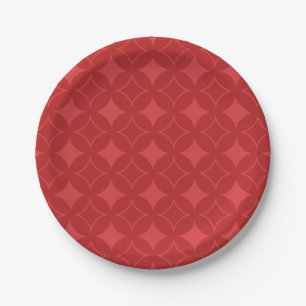 Rotes Shippo-Muster Pappteller