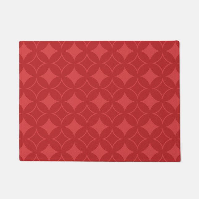Rotes Shippomuster Fußmatte (Vorderseite)