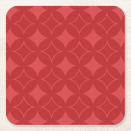 Rotes Shippomuster Rechteckiger Pappuntersetzer