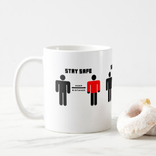 Rotes Shirt für sichere Menschen Bleibe Kaffeetasse