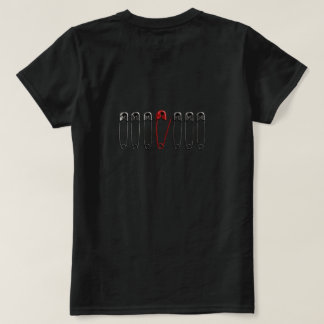 Rotes Sicherheitsnadel-Minimalist-Grafik-T-Shirt T-Shirt