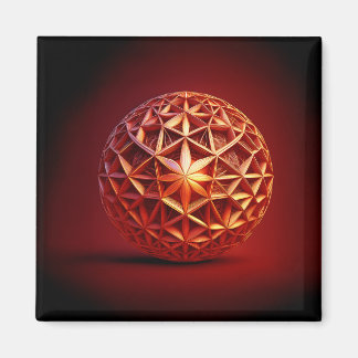 Rotes Sierpinski-Dreieck-Fraktal Magnet