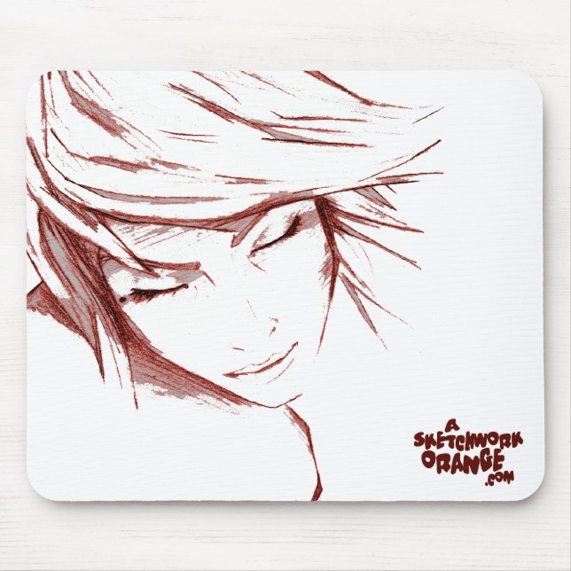 Rotes Sketchwork Mousepad (Vorne)