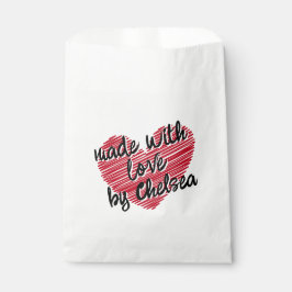 Rotes Sketchy Herz aus Liebe Geschenktütchen