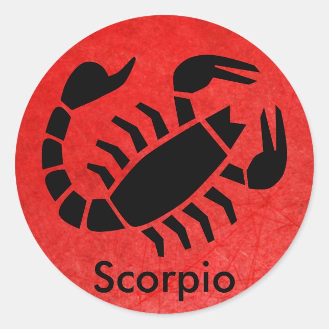 Rotes Skorpio Horoskop Zodiac Astrologie Aufkleber (Vorderseite)