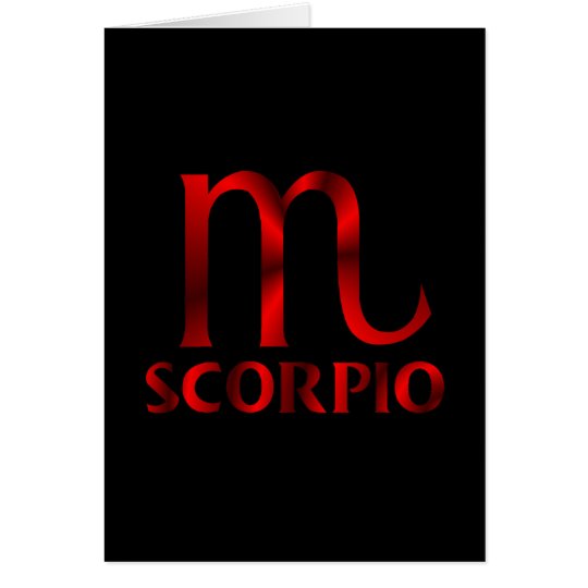 Rotes Skorpions-Horoskop-Symbol Karte