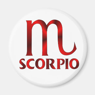 Rotes Skorpions-Horoskop-Symbol Magnet