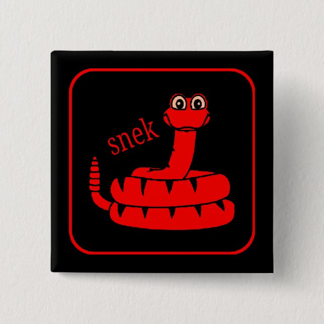 Rotes Snek Button (Vorderseite)