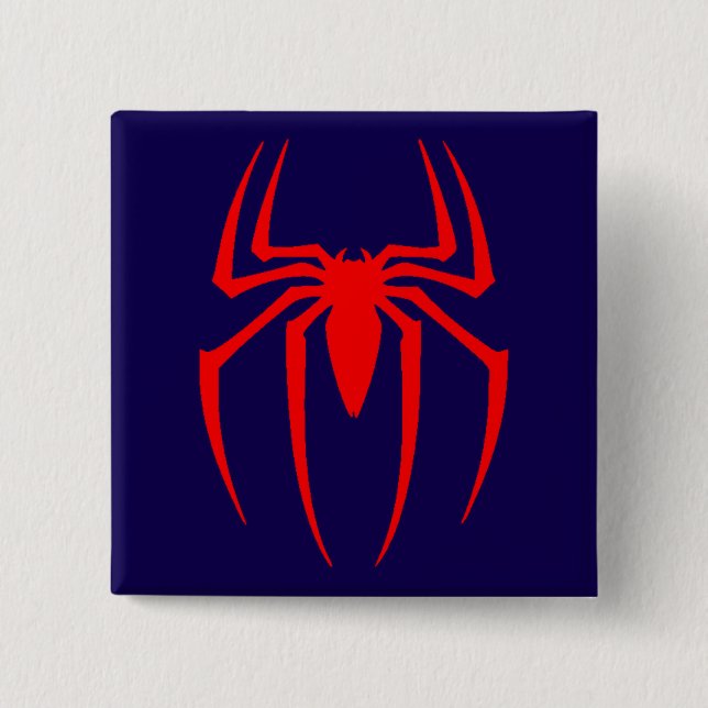 Rotes Spinne-Insekt-Design Button (Vorderseite)