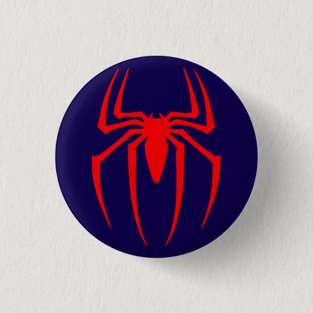 Rotes Spinnen-Insekt-Design Button (Vorderseite)