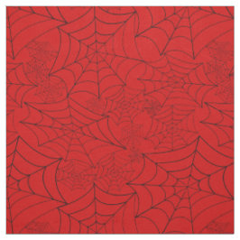 rotes Spinnennetz Halloween Gothic Stoff