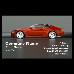 Rotes Sport-Auto Visitenkarte