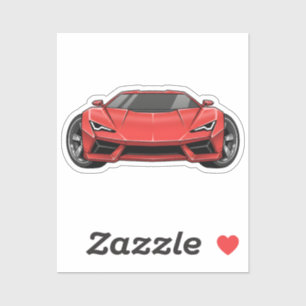 Rotes Sportauto Aufkleber