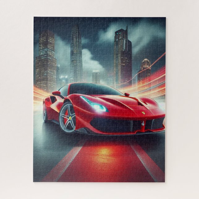 ROTES SPORTWAGEN-PUZZEL (Vertikal)