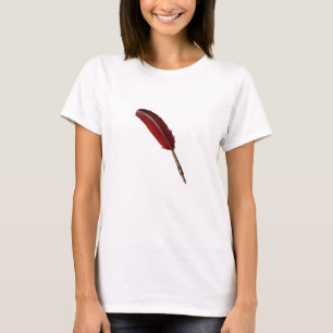 Rotes Spulent-shirt der Verfasser T-Shirt