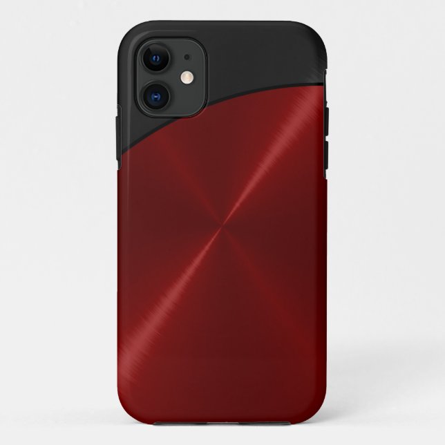 Rotes Stahlmetall Case-Mate iPhone Hülle (Rückseite)