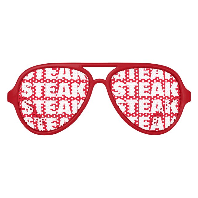 Rotes Steak Fleisch Obsession Party Schattierungen Partybrille (Vorderseite)