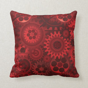 Rotes Steampunk Kissen