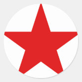 Kreis-kommunistischer roter Stern-Aufkleber Runder Aufkleber