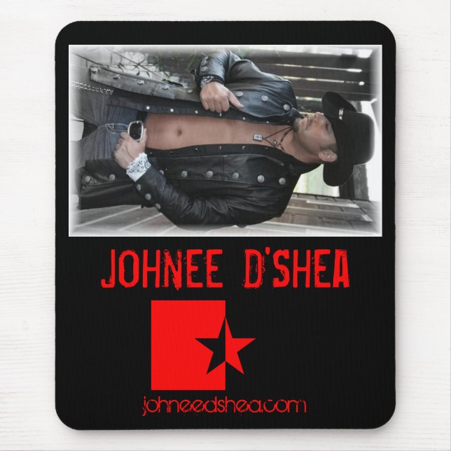 Rotes Stern-Schwarzes Mousepad (Vorne)
