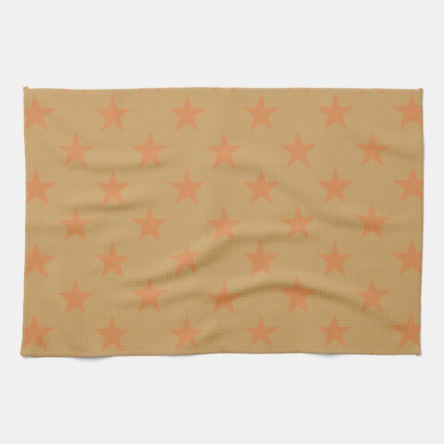 Rotes Sternenmuster Geschirrtuch (Horizontal)