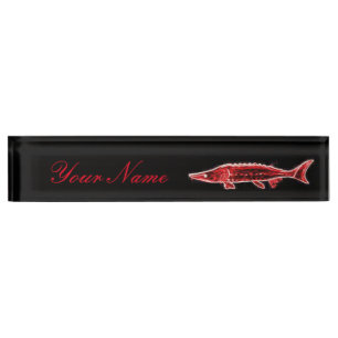 rotes Störschwarzes Namensplakette