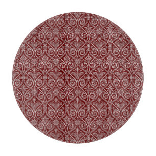 Rotes Strickplateau Schneidebrett