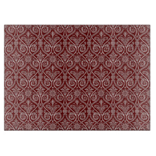 Rotes Strickplateau Schneidebrett