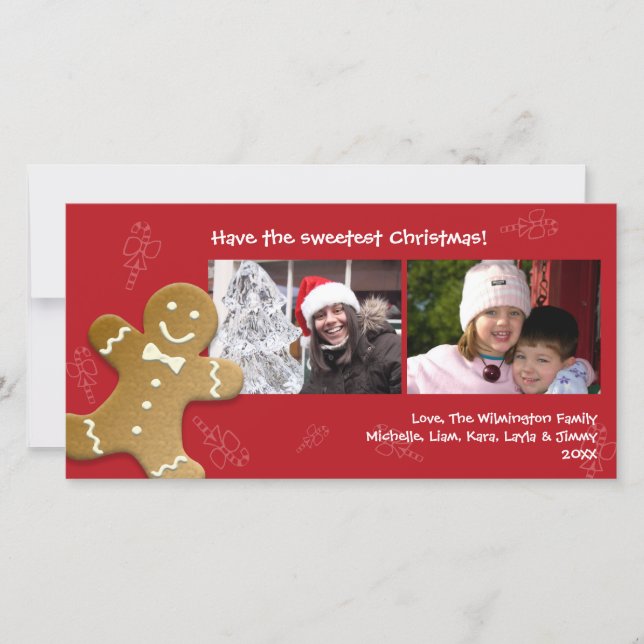 Rotes süßes Weihnachten Zuckerstangen des (Vorderseite)