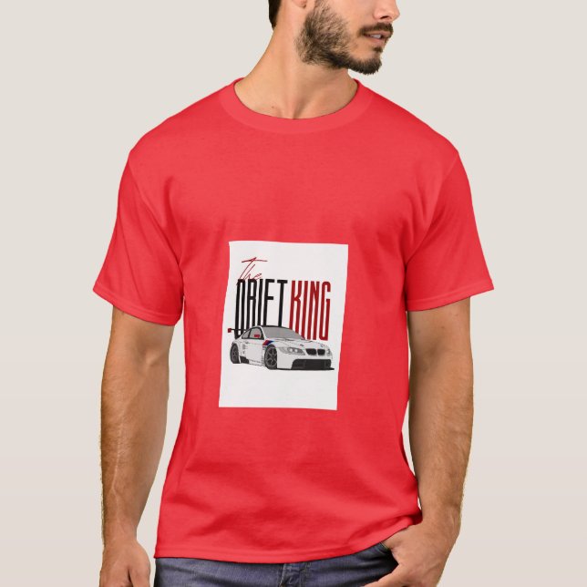 Rotes T-Shirt Drift King (Vorderseite)