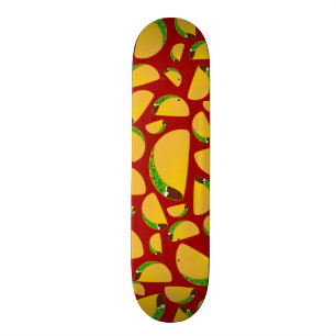 Rotes Tacomuster Skateboard