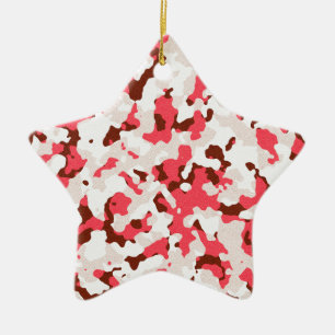 Rotes Tarnmuster Keramikornament