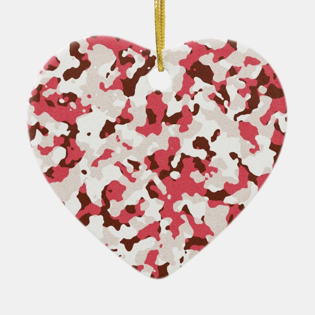 Rotes Tarnmuster Keramikornament (Vorne)