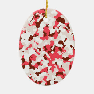Rotes Tarnmuster Keramikornament