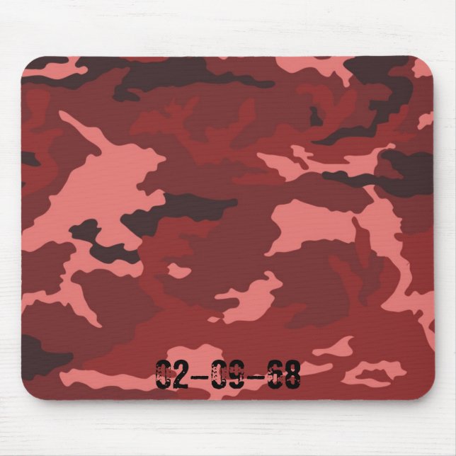 Rotes Tarnmuster Mousepad (Vorne)