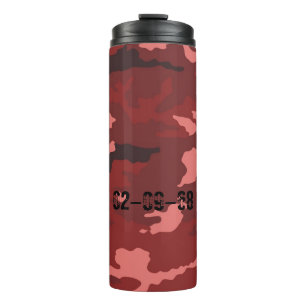 Rotes Tarnmuster Thermosbecher