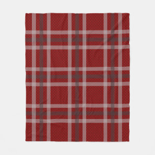 Rotes Tartan-Karo traditionelles schottisches Plai Fleecedecke