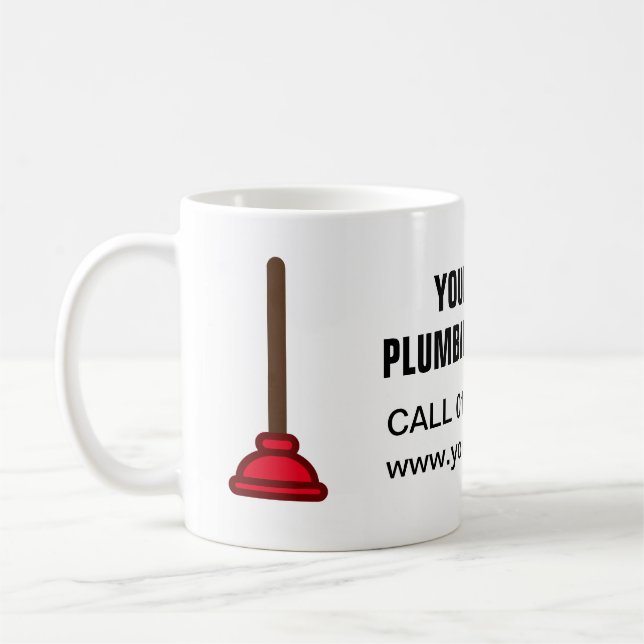 Rotes Tauchergeschäft-Logo Klempnerdienst Kaffeetasse (Links)