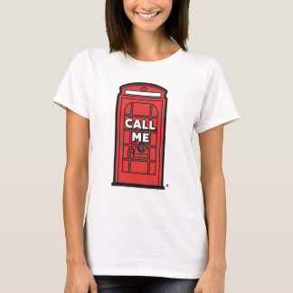 Rotes Telefonhäuschen London Ruf Mich Vektorgrafik T-Shirt