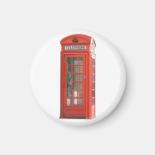 Rotes Telefonhäuschen Magnet