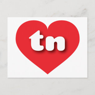 Rotes Tennessee-Herz - I Liebe Postkarte