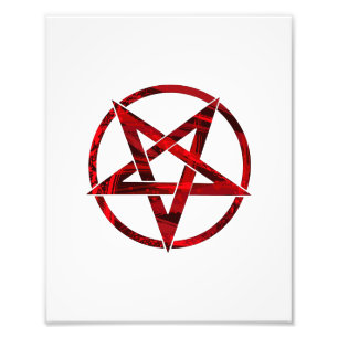Rotes Teufel-Pentagramm Fotodruck