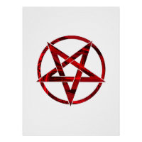 Rotes Teufel-Pentagramm