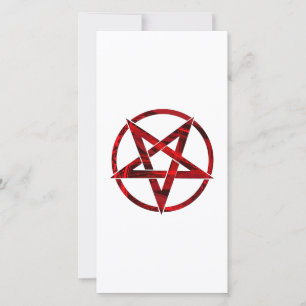 Rotes Teufel-Pentagramm Save The Date
