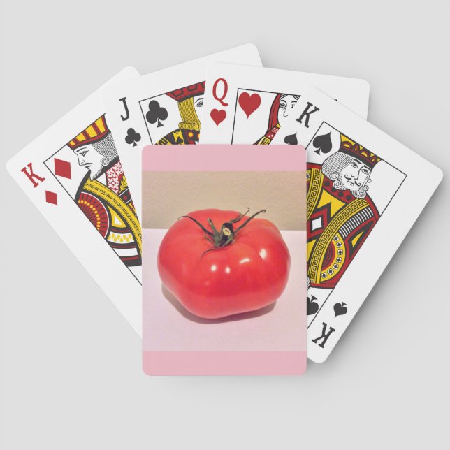 Rotes Tomaten Rosa Farbenfrohe Klassische Spielkar Spielkarten (Rückseite)